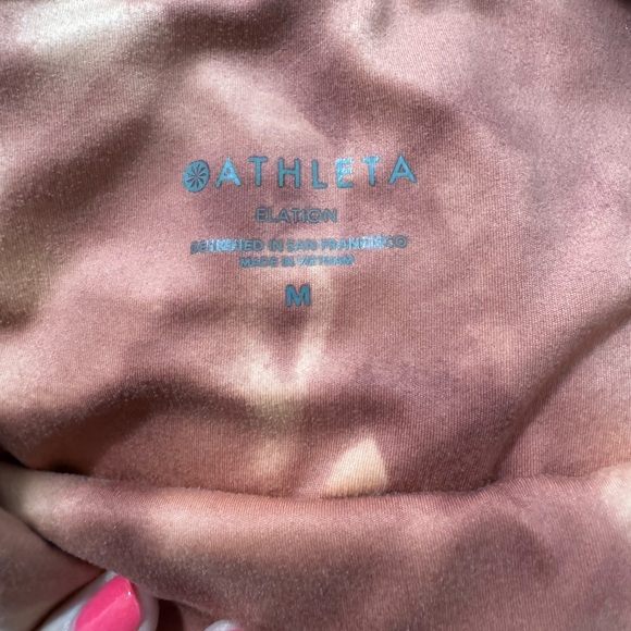 Athleta Elation Printed 7/8 Tight legging Serene Island Coral orange SIZE medium - Picture 4 of 6